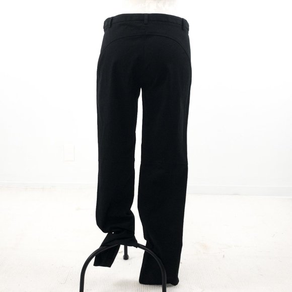 Theory Corduroy Pants 10 Stretch Straight Leg Cords Sexy Moto Black - Picture 7 of 12